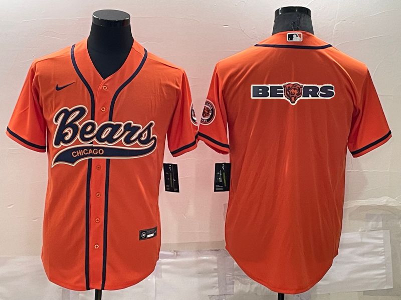 Men Chicago Bears Blank Orange 2022 Nike Co branded NFL Jersey1